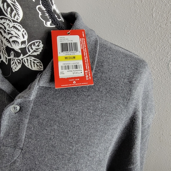 #269 NWT men's Izod long sleeve collard shirt - Picture 8 of 9